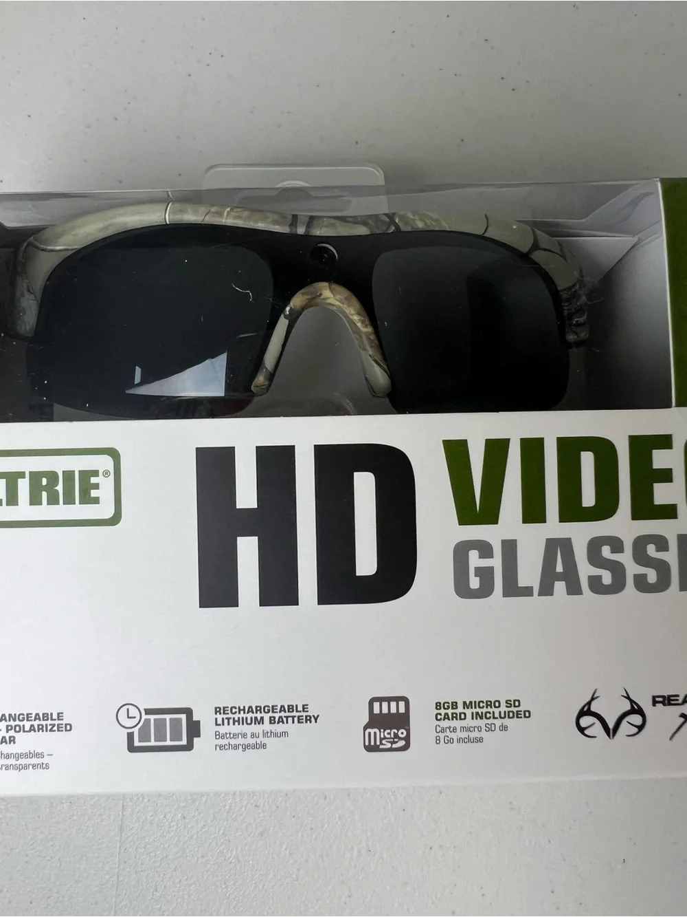 Moultrie HD Video Glasses - Camo Frame with Dark Lenses